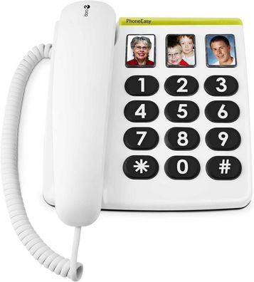 Doro PhoneEasy 331ph Schnur­ge­bun­de­nes Telefon White Neuware ohne Vertrag