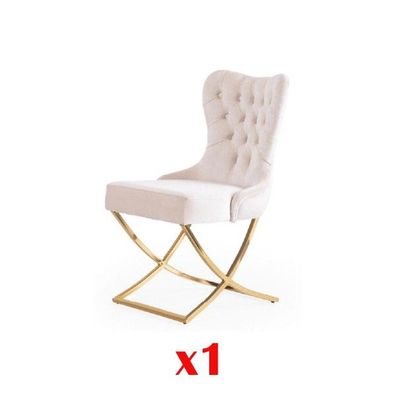Esszimmer Stuhl 1 Sitzer Sessel Edelstahl Luxus Modern Möbel Design Neu