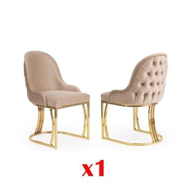 Esszimmer Stühle Holz Luxus Stuhl Beige Wohnzimmer italienischer Stil Möbel Neu