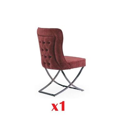 Esszimmer Stühle Edelstahl Luxus Sessel Stuhl Rot Stühle Wohnzimmer Möbel neu