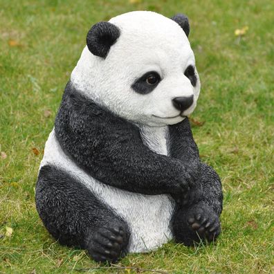 Gartenfigur Dekofigur Sitzender Pandabär