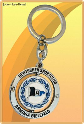 DSC Arminia Bielefeld Schlüsselanhänger Spinner Fussball Anhänger Gr 8x3,5cm NEU