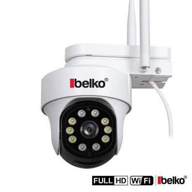Belko® Überwachungskamera, 1080p mit WLAN & 320 ° Rotation für Aussen, Bewegungser...