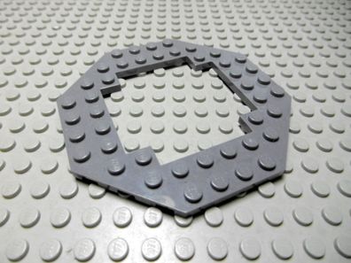Lego 1 Loch Platte oktagonal 10x10 Neudunkelgrau 6063
