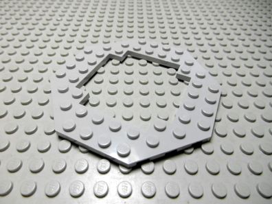 Lego 1 Loch Platte oktagonal 10x10 Althellgrau 6063