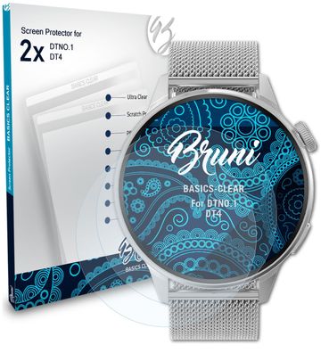 Bruni 2x Schutzfolie kompatibel mit DTNO.1 DT4 Folie
