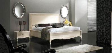 Doppelbett Betten Schlafzimmer Möbel Massivholz Vaccari cav giovanni Bett Neu