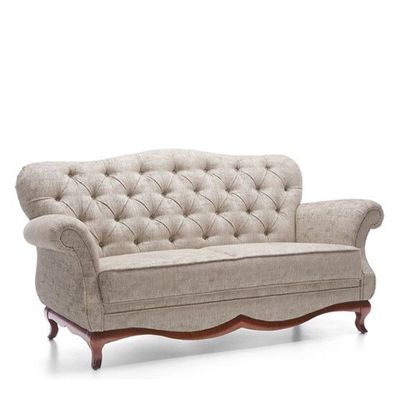 Zweisitzer Chesterfield Couch Sofa Möbel Wohnzimmer Textil Sitzpolster