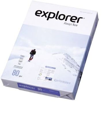 Explorer Premium Kopierpapier 80g/ m² DIN A3 - 500 Blatt weiß