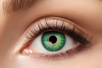 Farbige leaf Kontaktlinsen. Grüne Effektlinsen. Jahreslinsen.