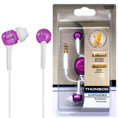 Thomson InEar Kopfhörer Ohrhörer PINK 3,5mm Klinke für MP3 Player Walkman CD MD