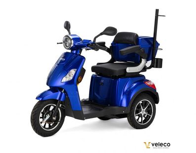 Veleco Draco Seniorenmobil 3 Rädern 800W, Elektromobil 12 km/ h, Blau