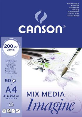 CANSON Skizzenblock Imagine DIN A4 200 g/ qm 50 Blatt