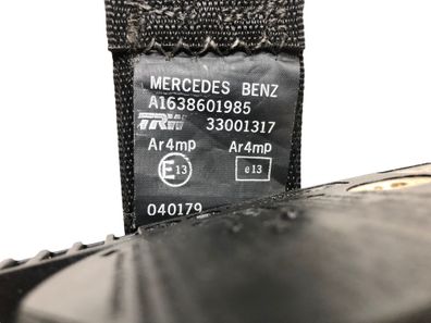 Sicherheitsgurt Gurt hinten links HL A1638601985 Mercedes ML W163 97-05