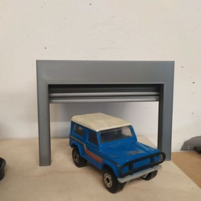 Garagentor Hallentor Modelbau 1:62 Werkstatt passend für Matchbox ; Hotwheels