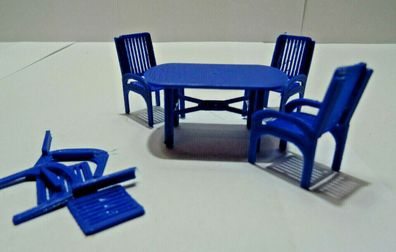Garten Tisch Modellbau Bausatz im Maßstab 1:32 Sitzgruppe Diorama