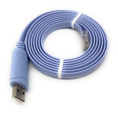 Konsolenkabel USB A C auf Ethernet RJ45 1,8m blau