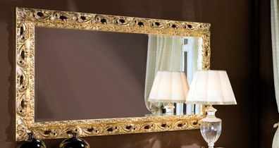 Italienische Klassischer Designer Spiegel Möbel Wandspiegel Holz Gold Möbel Neu