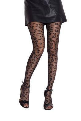 Damen Strumpfhose mit Muster Nero Frauen Hose Socken N.1307 40 DEN schwarz