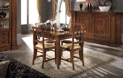 Italienische Esstische Tisch Holz Tische Möbel Esstisch Antik Stil Massivholz