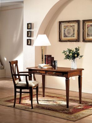 Tisch Schreibtisch Sekretär Tische Italienische Möbel Stuhl Set Büro 2tlg Büro