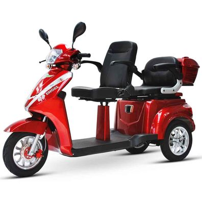 Elektromobil Seniorenmobil E-Roller Zweisitzer ECO ENGEL 503 rot, 25 km/ h 1000W