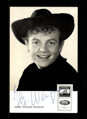 Hans Jürgen Wenger Autogrammkarte Original Signiert ## BC 195400