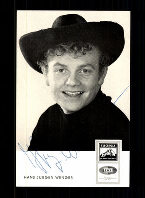 Hans Jürgen Wenger Autogrammkarte Original Signiert ## BC 195415