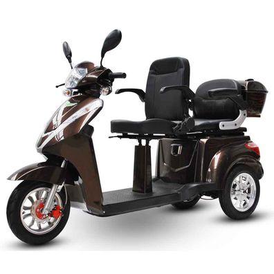 Elektromobil Seniorenmobil E-Roller Zweisitzer ECO ENGEL 503 Braun, 25 km/ h 1000W