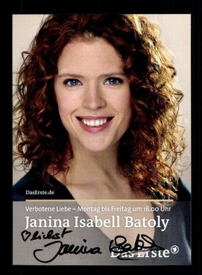 Janina Isabell Batoly Verbotene Liebe Autogrammkarte Original Signiert #BC196035