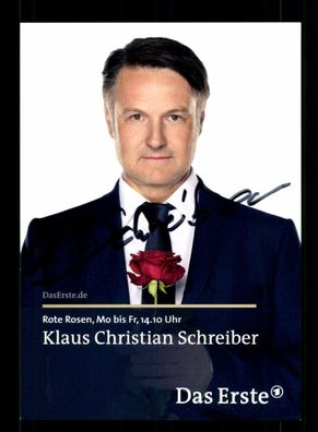 Klaus Christian Schreiber Rote Rosen Autogrammkarte Original Signiert #BC 196193