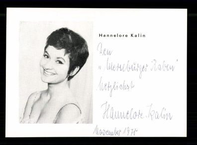 Hannelore Kalin DDR Autogrammkarte Original Signiert ## BC 194690