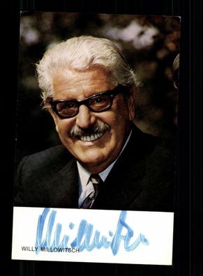 Willy Millowitsch Autogrammkarte Original Signiert ## BC 197849