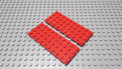 Lego 2 Platten flach in Rot 4x10 Nummer 3030