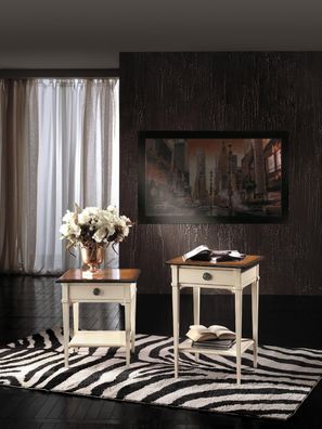 Konsolen Nachttisch Schlafzimmer Beistelltisch Modern Design Möbel Holz Weiß Neu
