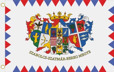 Fahne Flagge Komitat Szabolcs-Szatmár-Bereg (Ungarn) Hissflagge 90 x 150 cm
