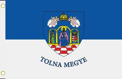 Fahne Flagge Komitat Tolna (Ungarn) Hissflagge 90 x 150 cm