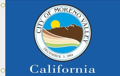 Fahne Flagge Moreno Valley City (Kalifornien) Hissflagge 90 x 150 cm