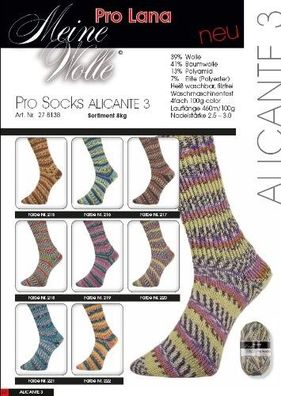 100g Pro Socks "Alicante 3"-Ein 4-fädiger Cotton Stretch für angenehmen Tragekomfort