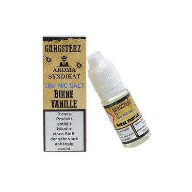 Gangsterz - Birne Vanille - Nikotinsalz Liquid 18 mg/ ml