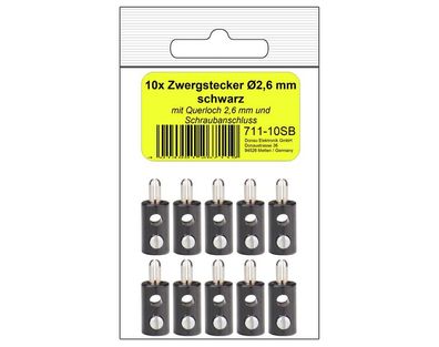 B 10 Zwergstecker schwarz in SB