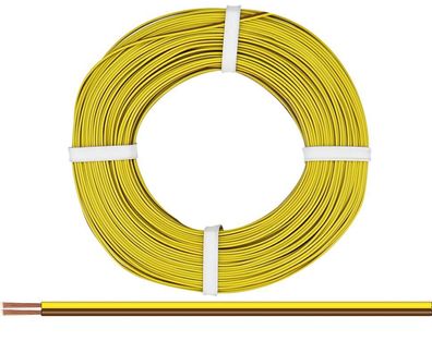 Zwillingslitze 0,14 mm² / 25 m gelb-braun