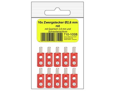 B 10 Zwergstecker rot in SB