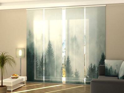Foto-Schiebegardine Nebel, Flächenvorhang mit Motiv, Digitaldruck, Gardine auf Maß