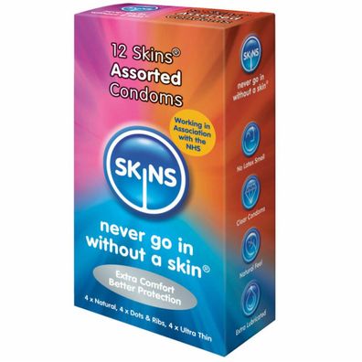 SKINS Condoms Assorted 12 PACK