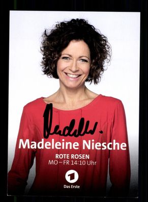 Madeleine Niesche Rote Rosen Autogrammkarte Original Signiert ## BC 197338