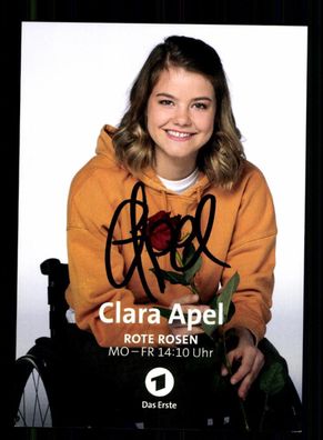 Clara Apel Rote Rosen Autogrammkarte Original Signiert ## BC 197434