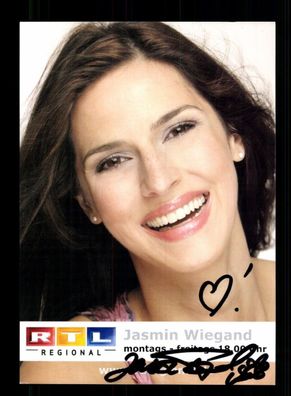 Jasmin Wiegand RTL Autogrammkarte Original Signiert ## BC 198274