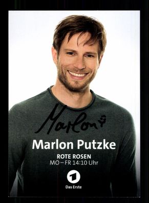 Marlon Putzke Rote Rosen Autogrammkarte Original Signiert ## BC 198297