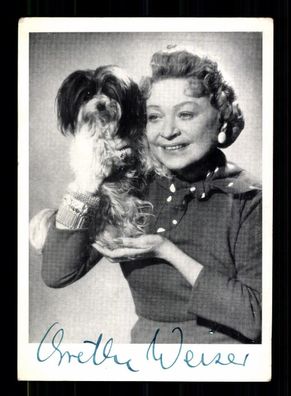 Grethe Weiser Autogrammkarte Original Signiert ## BC 199229